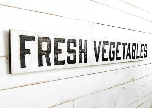 Fresh Vegetables Sign