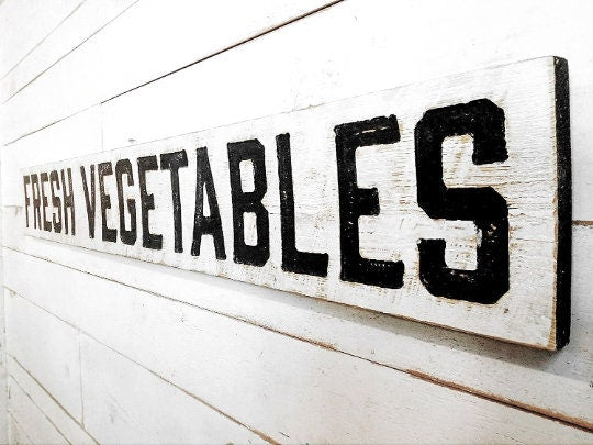 Fresh Vegetables Sign