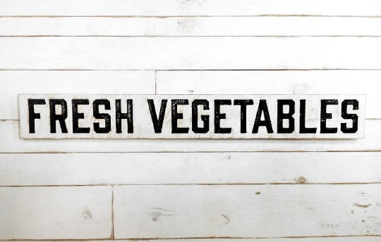 Fresh Vegetables Sign