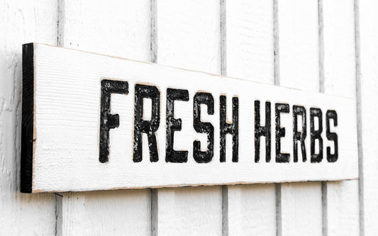 Fresh Herbs Sign