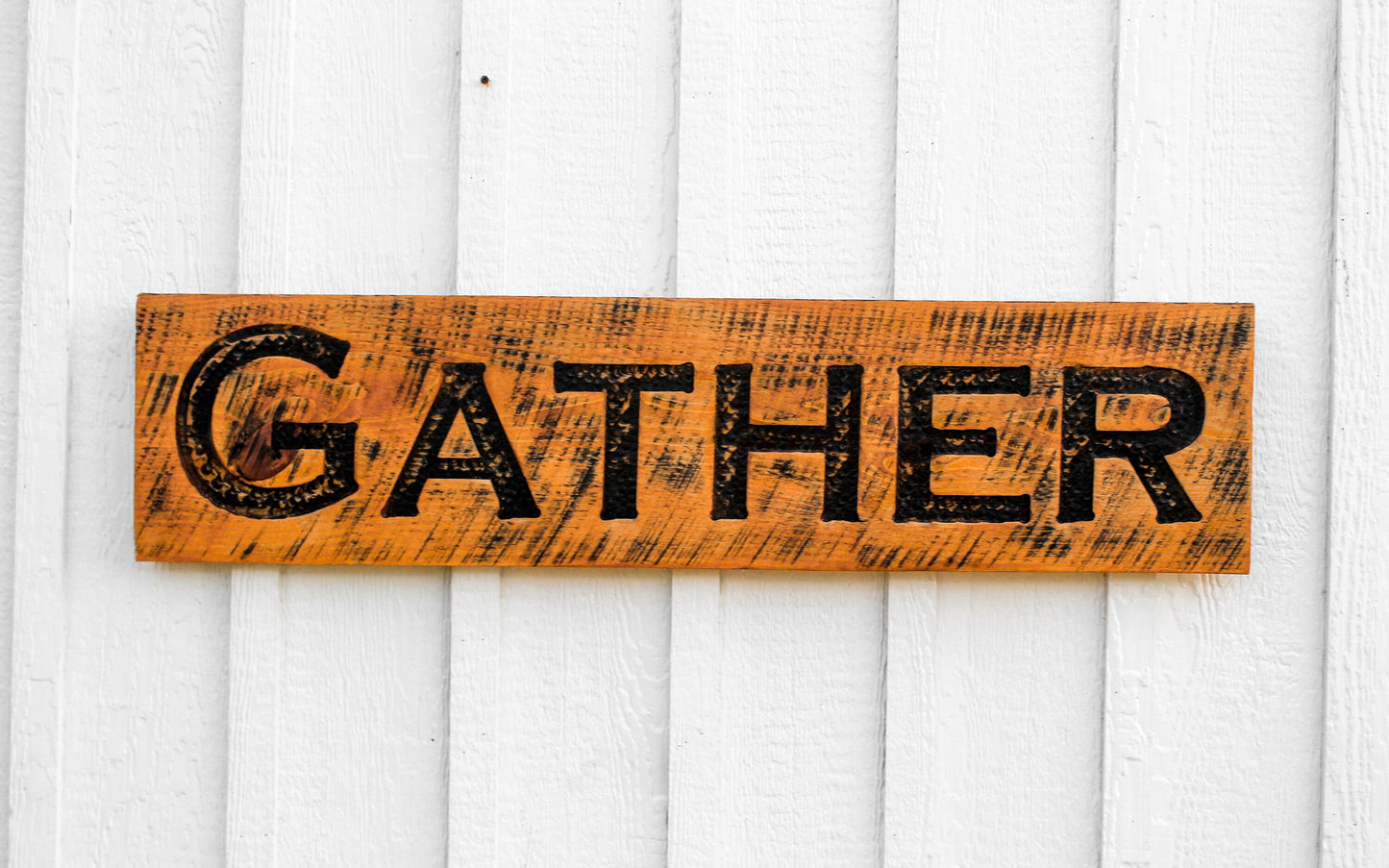 Gather Sign - Stained