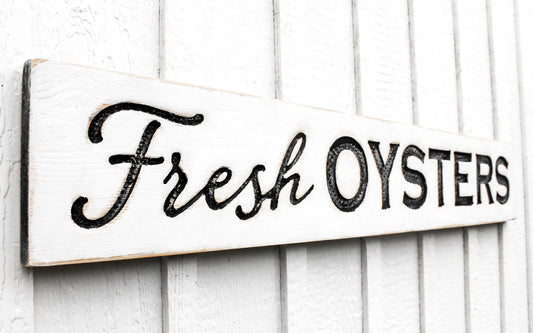 Fresh Oysters Sign