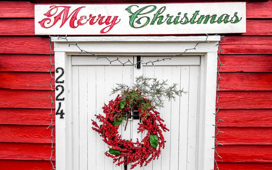 Large Merry Christmas Sign - Horizontal