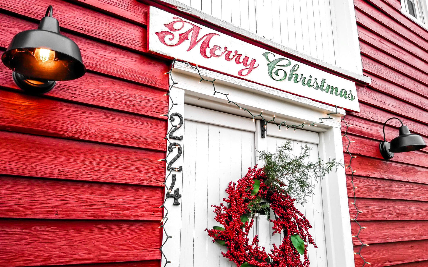 Large Merry Christmas Sign - Horizontal